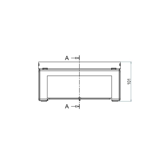 Produktbild UBD 210 203  -  Unterflur-Bodendose UBD 210 inkl. belegtem Deckel aus Chromstahl, geschliffen, und 2 Bürstenauslässe